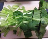 小松菜のそぼろ煮作り方1写真
