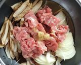 簡単節約☆豚こまと牛蒡のしぐれ煮。作り方2写真