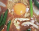 汁まで飲み干せる！肉入り味噌煮込みうどん作り方10写真