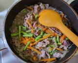 昆布と椎茸の出汁が効いた牛丼作り方7写真