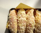 くるくる肉巻きフライのっけ弁当作り方3写真