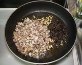 舞茸とブラックオリーブのパスタ作り方5写真