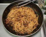 舞茸とブラックオリーブのパスタ作り方11写真