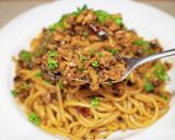 舞茸とブラックオリーブのパスタ作り方13写真