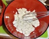 ハム・オクラ・しめじが入った炒り玉子豆腐作り方5写真