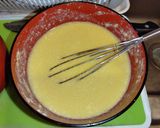ハム・オクラ・しめじが入った炒り玉子豆腐作り方7写真