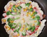 お餅のピザ作り方10写真