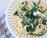 春菊としらすの梅パスタ作り方5写真