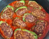 【簡単夕食】ピーマン肉詰めのとろとろトマトソース作り方5写真
