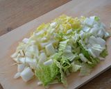白菜のそぼろ煮丼作り方1写真
