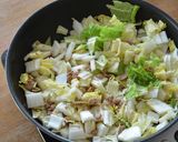 白菜のそぼろ煮丼作り方3写真
