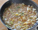 白菜のそぼろ煮丼作り方4写真