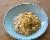 白菜のそぼろ煮丼作り方6写真