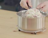 ハムとホワイトソースのパン作り方16写真