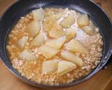 大根消費で節約☆大根と小松菜の鶏そぼろ餡作り方4写真