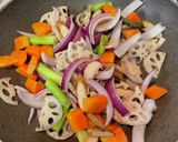 鶏胸肉の生姜焼き根菜編作り方4写真