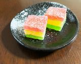 ひな祭りに　寒天ゼリーで簡単に菱餅風に作り方5写真
