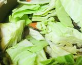 雑炊前提●鶏肉＆キャベツの十六穀米鍋作り方1写真