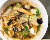 肉無チクワピリ辛味噌味茄子椎茸野菜炒め作り方19写真