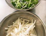 大根と水菜の中華風さっぱりサラダ作り方1写真