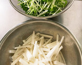 大根と水菜の中華風さっぱりサラダ作り方1写真