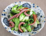 蕾菜（四川児菜）とさつま揚げの炒めもの作り方5写真