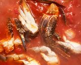 渡り蟹のトマトクリームパスタ作り方5写真
