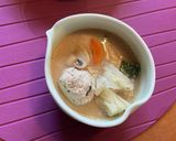お鍋に☆胡桃と紫蘇入り鶏肉団子作り方11写真