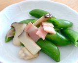 スナップえんどうとベーコンの炒め物作り方6写真