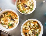 肉無豆腐きな粉爽やかごまプルコギ味野菜炒作り方16写真