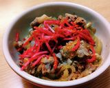 牛小間切れでふつうの牛丼。作り方6写真
