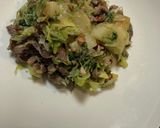 水菜とじゃがいもの牛肉炒め　46作り方8写真