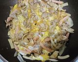 味付け簡単～焼き肉のタレで豚玉丼作り方5写真