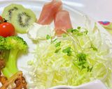 ハンバーグメインの晩ごはんのおかず作り方3写真