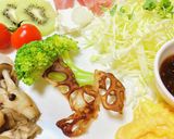 ハンバーグメインの晩ごはんのおかず作り方5写真