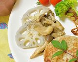 ハンバーグメインの晩ごはんのおかず作り方6写真