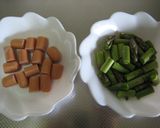 アスパラとソーセージの豆腐炒め作り方2写真
