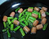 アスパラとソーセージの豆腐炒め作り方4写真