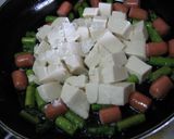 アスパラとソーセージの豆腐炒め作り方5写真
