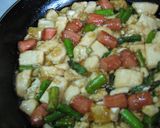 アスパラとソーセージの豆腐炒め作り方6写真