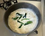 ワンパンで豆乳の和風チーズクリームパスタ作り方2写真