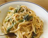 ワンパンで豆乳の和風チーズクリームパスタ作り方5写真