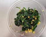 ほうれん草のバタコーン醤油おかか作り方3写真