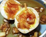 ピリっと玉ねぎ！タレも最高な麻薬卵作り方7写真