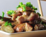 鶏肉とごぼう味噌炒め☆お弁当☆ランチ丼作り方3写真