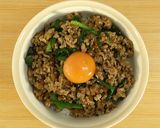 ボリューム満点！豚ひき肉のスタミナ丼作り方6写真