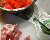 パンチェッタ風豚肩肉のトマトスパゲッティ作り方1写真