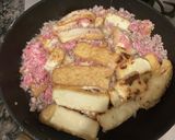 厚揚げとニラのすき煮丼作り方4写真