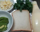 カンタン朝食！ケールのグリーントースト作り方1写真