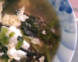 簡単★冷凍ほうれん草と豆腐のかき玉スープ作り方6写真